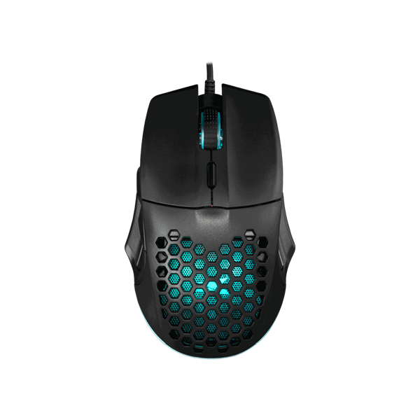 BARACUDA BGM-101B PENGUIN-B vezetékes gamer egér, 3600 dpi, rainbow MX8736B, fekete (BC BGM-101B)