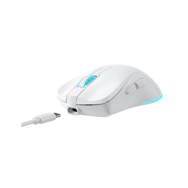 BARACUDA BGM-122W TURTLE-W vezetékes gamer egér, 3200dpi 6D, fehér (BC BGM-122W)