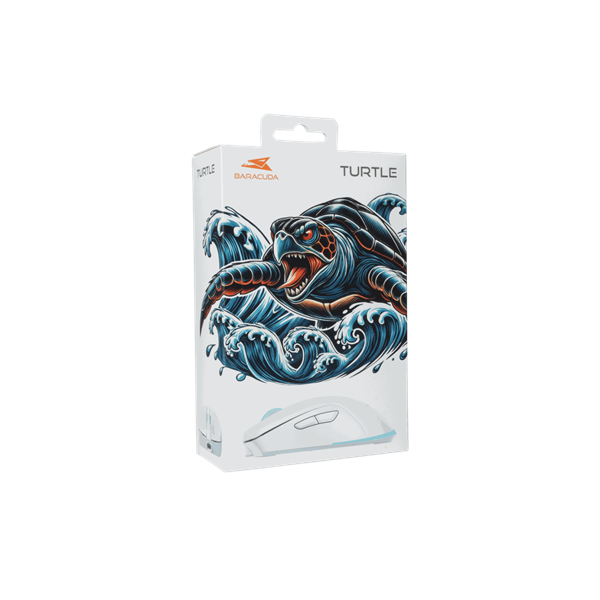 BARACUDA BGM-122W TURTLE-W vezetékes gamer egér, 3200dpi 6D, fehér (BC BGM-122W)