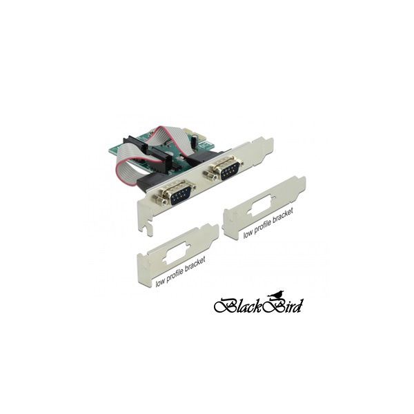 BLACKBIRD PCI-E Bővítőkártya 2x Soros RS-232 port (BH1261)
