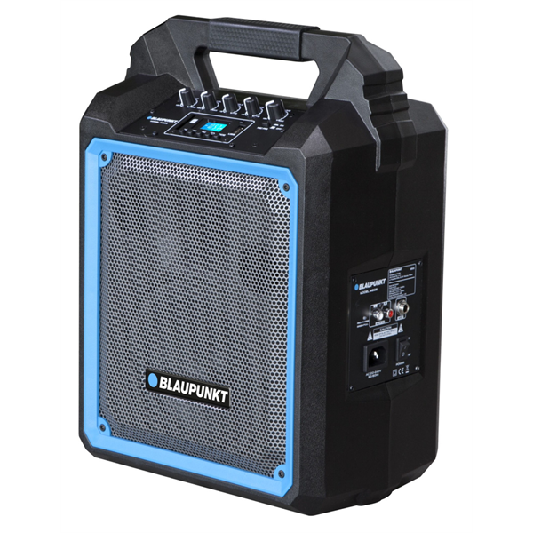 BLAUPUNKT MB06 Bluetooth Party karaoke hangszóró, 1 db mikrofon, 500W, Fekete (RTVBLAS002) (MB06)