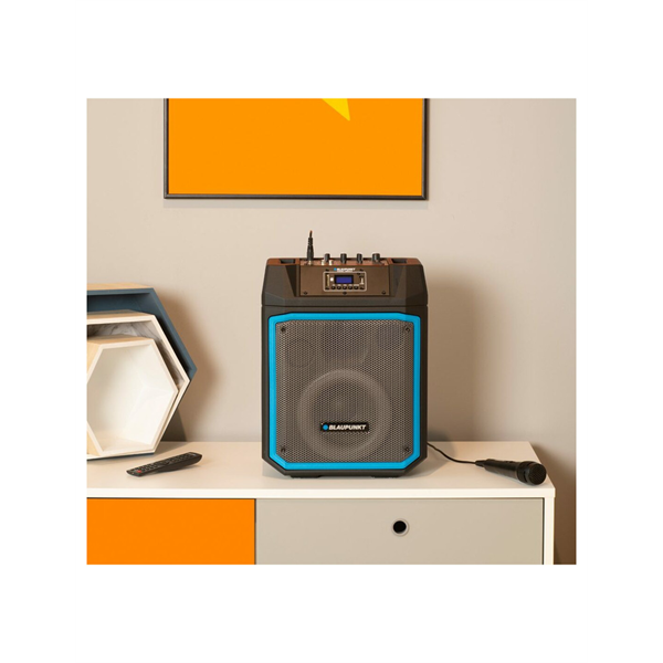 BLAUPUNKT MB06 Bluetooth Party karaoke hangszóró, 1 db mikrofon, 500W, Fekete (RTVBLAS002) (MB06)