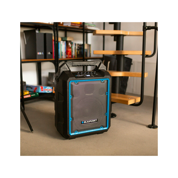 BLAUPUNKT MB10 Hordozható Bluetooth hangszóró, karaoke funkció, 1 db mikrofon, 600W, Fekete (RTVBLAS001) (MB10)