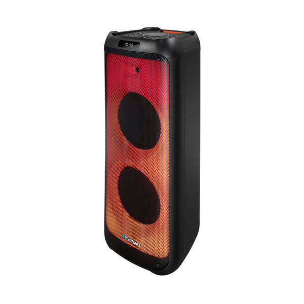 BLAUPUNKT PB12DB Bluetooth party hangszóró, karaoke, 2 db mikrofon, LED, 1600W, Fekete (RTVBLAS017) (PB12DB)