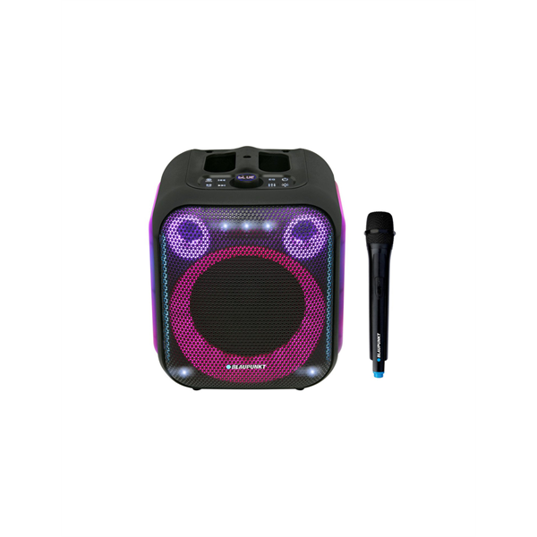 BLAUPUNKT PB6LED Hordozható Bluetooth hangszóró, LED, Karaoke, Fekete (RTVBLAS033) (PB6LED)