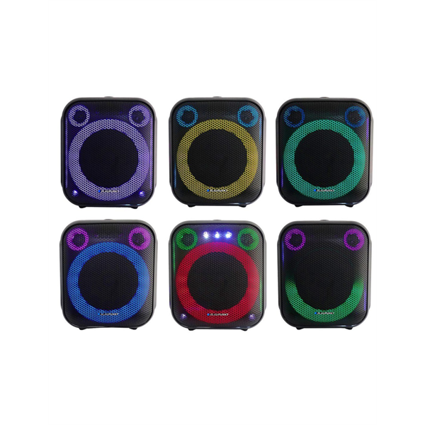 BLAUPUNKT PB6LED Hordozható Bluetooth hangszóró, LED, Karaoke, Fekete (RTVBLAS033) (PB6LED)