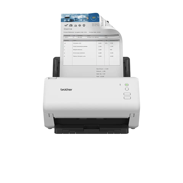 BROTHER Asztali dokuszkenner ADS4100, A4, 35 oldal/perc, USB 3.0, ADF, duplex, 1200x1200dpi, 256MB (ADS4100TF1)