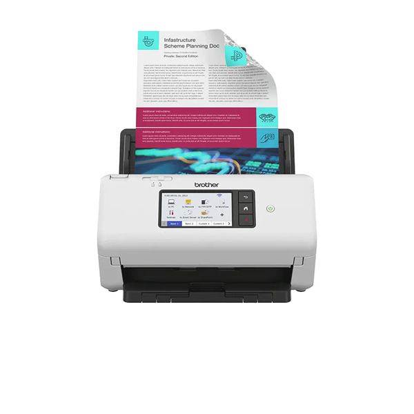 BROTHER Asztali dokuszkenner ADS4700W, A4, 40 oldal/perc, USB/LAN/Wifi, ADF, duplex, 1200x1200 dpi, 256MB (ADS4700WTF1)