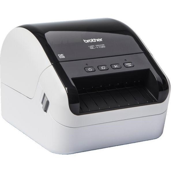 BROTHER Címkenyomtató QL1100CYJ1 - DK (max 102 mm széles), 110 mm/s, teljes vágás, USB (QL1100CYJ1)