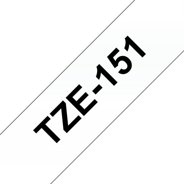 BROTHER szalag TZe-151, Átlátszó alapon Fekete, Laminált, 24mm  0.94", 8 méter (TZE151)