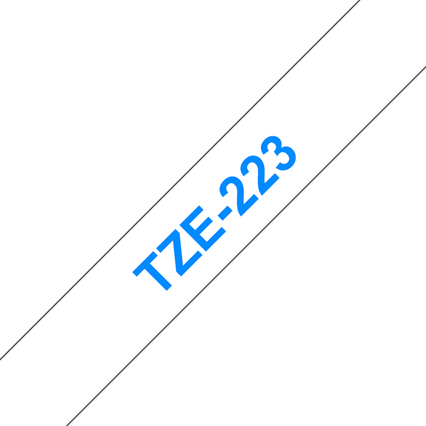 BROTHER szalag TZe-223, Fehér alapon Kék, Laminált, 9mm  0.35", 8 méter (TZE223)