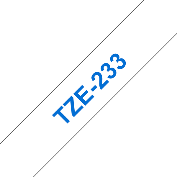 BROTHER szalag TZe-233, Fehér alapon Kék, Laminált, 12mm  0.47", 8 méter (TZE233)