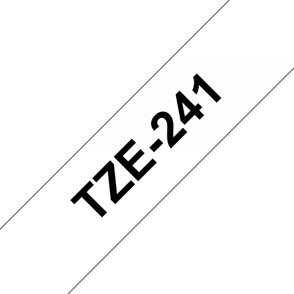 BROTHER szalag TZe-241, Fehér alapon Fekete, Laminált, 18mm  0.7", 8 méter (TZE241)