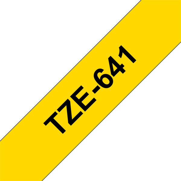 BROTHER szalag TZe-641, Sárga alapon Fekete, Laminált, 18mm  0.7", 8 méter (TZE641)