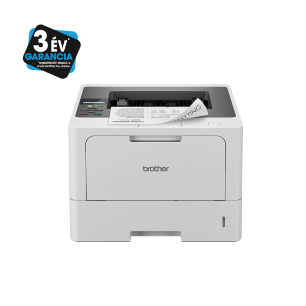 BROTHER Lézernyomtató HLL5210DW, A4, mono, 48 lap/perc, Wifi/LAN/USB, duplex, 1200x1200dpi, 256MB (HLL5210DWRE1)