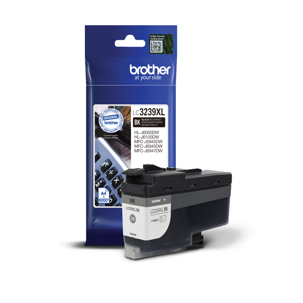 BROTHER Tintapatron LC3239XLBK, Szuper nagy töltetű - 6000 oldal, Fekete (LC3239XLBK)
