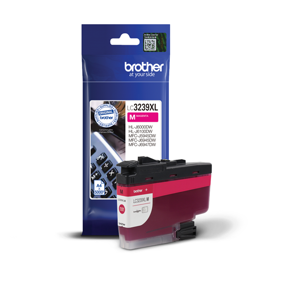 BROTHER Tintapatron LC3239XLM, Szuper nagy töltetű - 5000 oldal, Magenta (LC3239XLM)