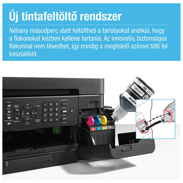 BROTHER Tintasugaras MFP NY/M/S/F, MFC-T930W, A4, színes, 13 lap/perc, WiFi/USB/LAN, 6000x1200dpi, ADF, duplex, 128MB (MFCT930DWYJ1)