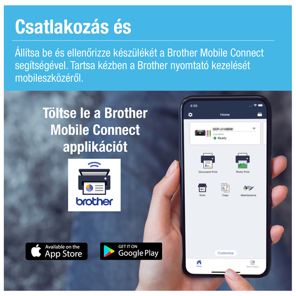BROTHER Tintasugaras MFP NY/M/S DCP-T430W, A4, színes, 16 lap/perc, WiFi/USB, 6000x1200dpi, manuál duplex, 128MB (DCPT430WYJ1)