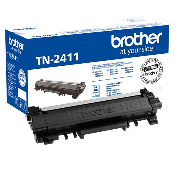 BROTHER Toner TN-2411, Standard - 1200 oldal (ISO/IEC 19752), Fekete (TN2411)