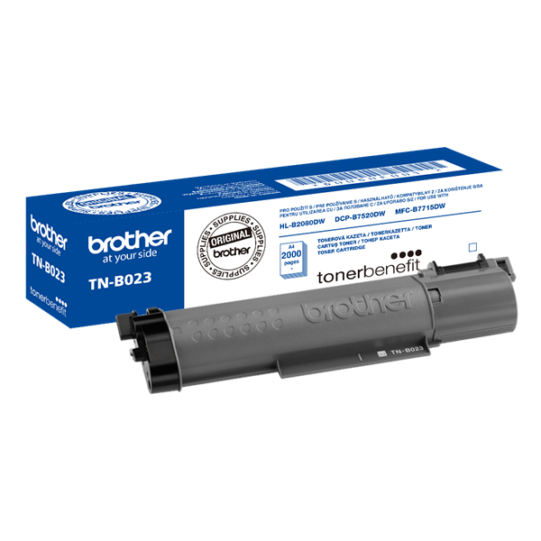 Brother TN-B023 toner fekete, Normál - 2000 oldal HL-B2080DW, MFC-B7715, MFC-B7810DW nyomtatóhoz