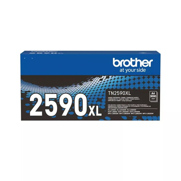 Brother Toner TN-2590XL, 3000 oldal, Fekete (TN2590XL)