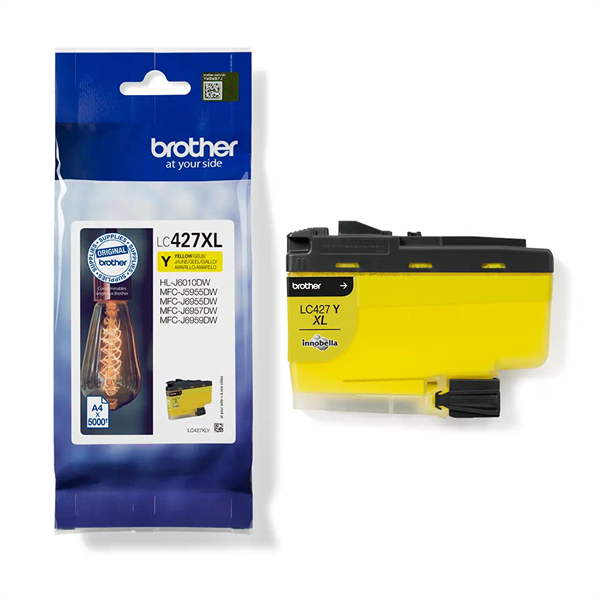 Brother patron LC427XLY, Yellow, 5000 oldal, MFCJ5955/6955/6957 (LC427XLY)