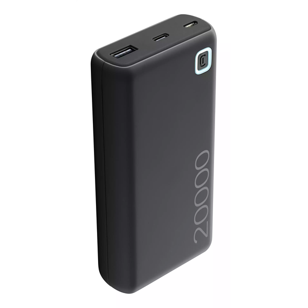 CELLULARLINE Power Bank ESSENCE 20000 (20000mAh portable charger), Black (PBESSENCE20000K)