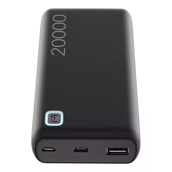 CELLULARLINE Power Bank ESSENCE 20000 (20000mAh portable charger), Black (PBESSENCE20000K)