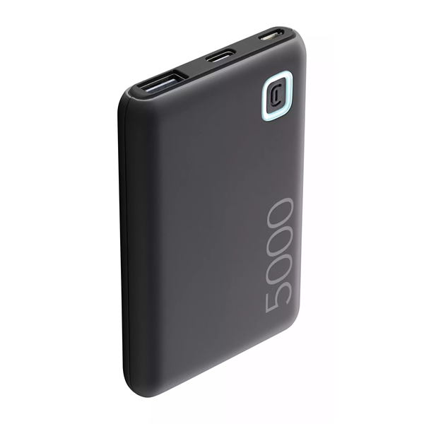 CELLULARLINE Power Bank ESSENCE 5000 (5000mAh portable charger), Black (PBESSENCEIT5000K)