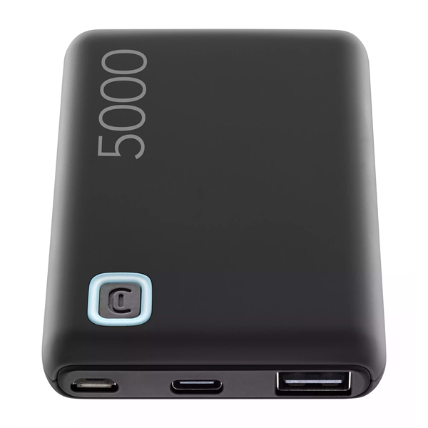 CELLULARLINE Power Bank ESSENCE 5000 (5000mAh portable charger), Black (PBESSENCEIT5000K)