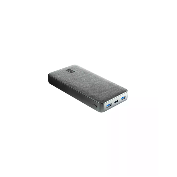 CELLULARLINE Shade Laptop 20000 (Portable 20,000mAh charger for LAPTOP and TABLET with fabric cover), Dark Grey (PBSHADEIT20000D)