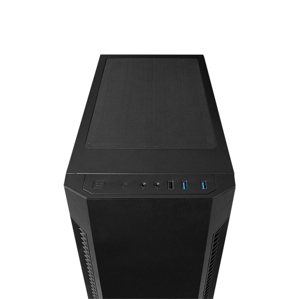 CHIEFTEC Ház Elox, ATX, 1x120mm ventilátor, Tápegység nélkül, Fekete (AS-01B-OP)
