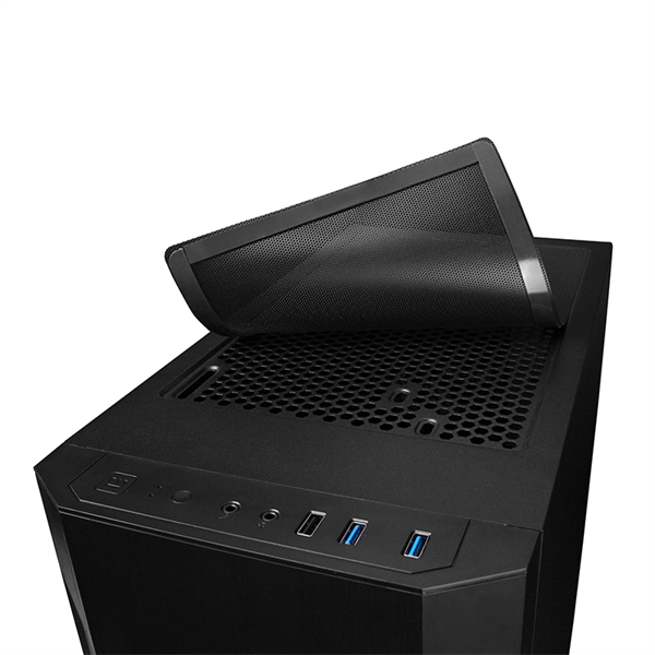 CHIEFTEC Ház Elox, ATX, 1x120mm ventilátor, Tápegység nélkül, Fekete (AS-01B-OP)