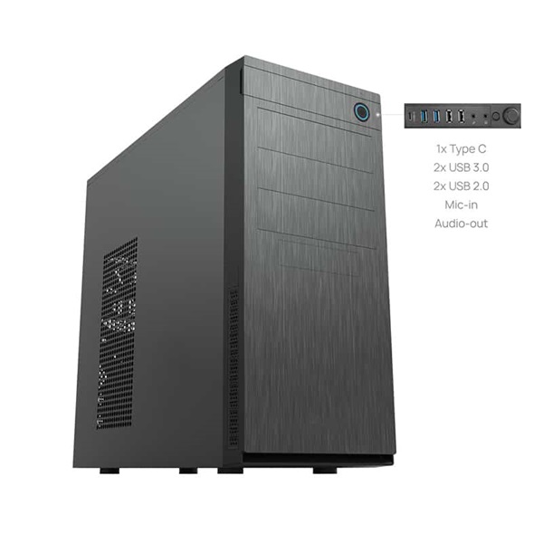 CHIEFTEC Ház Elox, ATX, Tápegység nélkül, Fekete (HC-10B-OP)