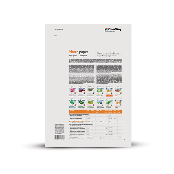 COLORWAY Fotópapír, magasfényű (high glossy), 180 g/m2, A3+, 20 lap (PG180020A3+)