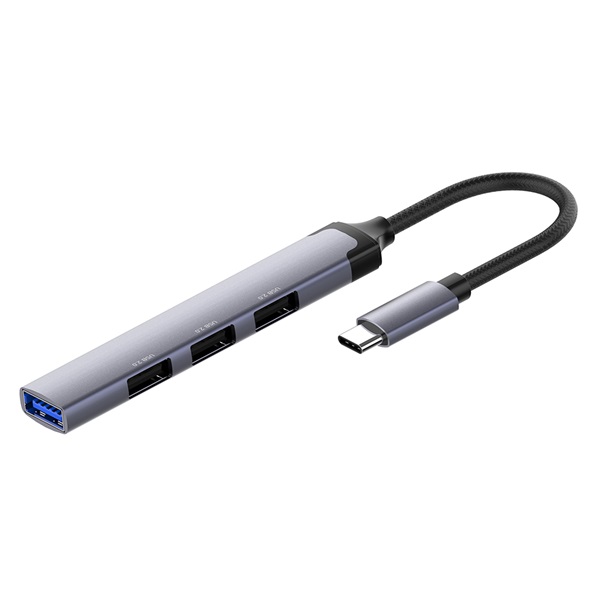 COLORWAY USB-elosztó CW-HUB04, USB-C 4-B-1 USB2.0X3/USB3.0 (CW-HUB04)