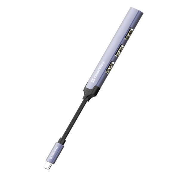 COLORWAY USB-elosztó CW-HUB04, USB-C 4-B-1 USB2.0X3/USB3.0 (CW-HUB04)