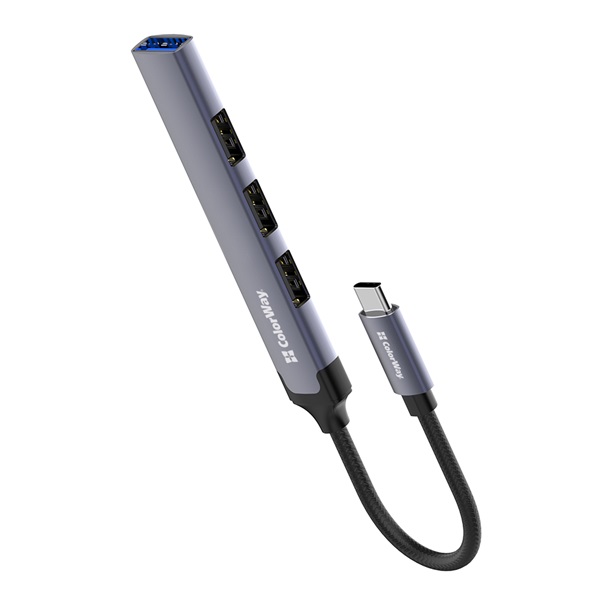 COLORWAY USB-elosztó CW-HUB04, USB-C 4-B-1 USB2.0X3/USB3.0 (CW-HUB04)