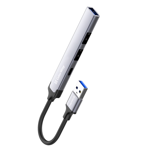 COLORWAY USB-elosztó CW-HUB05, USB-A 4-B-1 USB2.0X3/USB3.0 (CW-HUB05)