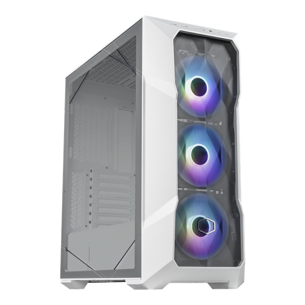 COOLER MASTER Ház ATX MasterBox TD500 MESH V2, Tápegység nélkül, Edzett Üveg, fehér (TD500V2-WGNN-S00)