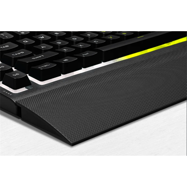 CORSAIR Vezetékes Billentyűzet Gaming, K55 RGB PRO, 6 programozható billentyű, Cseppálló, Csuklótámasz, US, fekete (CH-9226765-NA)