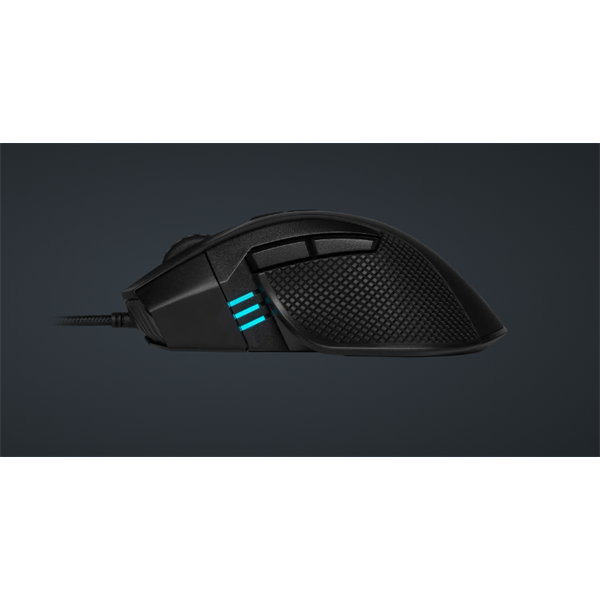 CORSAIR Vezetékes Egér Gaming, IRONCLAW RGB FPS/MOBA, 7 programozható gomb, RGB Világítás, 18000dpi, fekete (CH-9307011-EU)