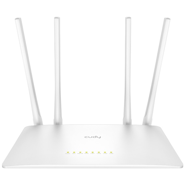 CUDY Wireless Router Dual Band AC1200 1xWAN(100Mbps) + 4xLAN(100Mbps), 1167Mbps, WR1200 (WR1200)