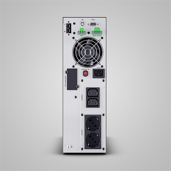 CYBERPOWER Online S ECO ups, 2000VA 1800W, 2xSCHUKO 2xIEC C13, online, tiszta szinuszos, aktív PFC, torony (OLS2KECR)