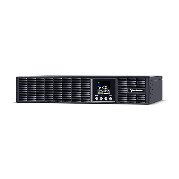 CYBERPOWER UPS, 1000VA/900W, 8xC13, színes LCD, szünetmentes, tiszta színuszos, online kettős konverzió, rack/tower (OLS1000ERT2UA)