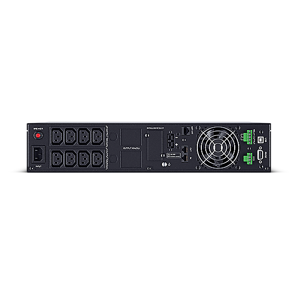 CYBERPOWER UPS, 2000VA/1800W, 8xC13, színes LCD, szünetmentes, tiszta színuszos, online kettős konverzió, rack/tower (OLS2000ERT2UA)