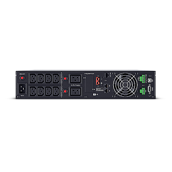 CYBERPOWER UPS, 3000VA/2700W, 8xC13, színes LCD, szünetmentes, tiszta színuszos, online kettős konverzió, rack/tower (OLS3000ERT2UA)