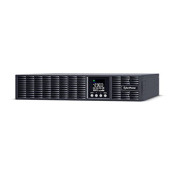 CYBERPOWER UPS, 3000VA/2700W, 8xC13, színes LCD, szünetmentes, tiszta színuszos, online kettős konverzió, rack/tower (OLS3000ERT2UA)