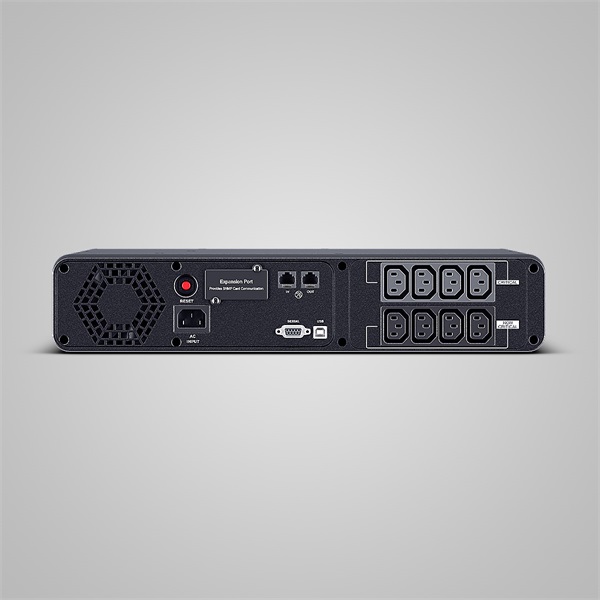 CYBERPOWER UPS 8xIEC C13 ,1xUSB 2000VA 1200W Aktív PFC, színuszus szünetmentes,LINE-INTERAKTÍV, AVR, színes LCD, rack (CP2000EIPFCRM2U)